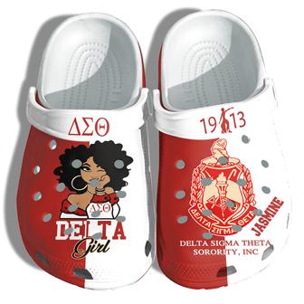 Delta Girl Customize Shoes Clog Gift Black Girl - Black Queen Delta Juneteenth Shoes - Delta-Girl - Monsterry DE