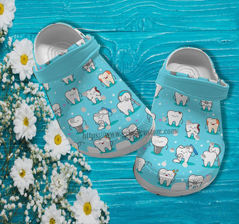 Dentis Gifts Clog Shoes- Dental Health Shoes Clog Clogs Gift Nurse Grandma - Monsterry