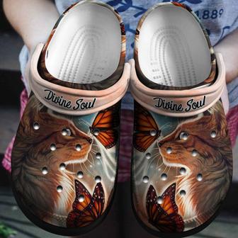 Divine Soul Cat And Butterfly Shoes Clog Gift - Monsterry UK