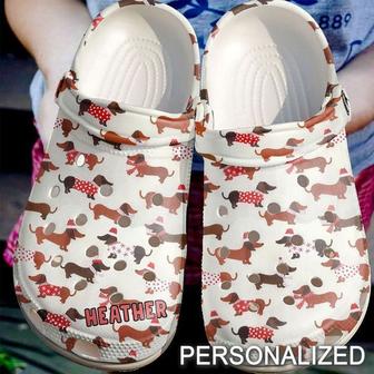 Dog Personalized Christmas Baby Dachshund Classic Clogs Shoes - Monsterry DE