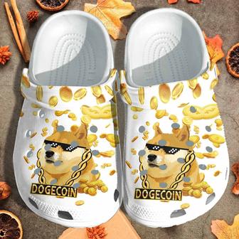 Dogecoin Custom Shoes Clogs - Funny Animal Outdoor Shoes Clogs Birthday Gift - Monsterry AU