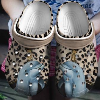 Dolphin Leopard Shoes Clogs Gifts For Birthday Christmas - Monsterry CA