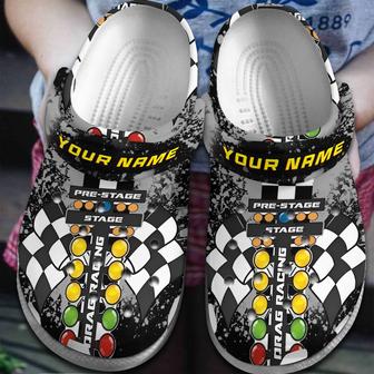 Drag Racing Crocs Crocband Clogs Shoes - Monsterry UK