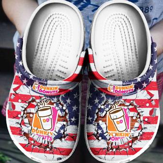 Dunkin Donuts American Flag Clog Shoes - Monsterry UK