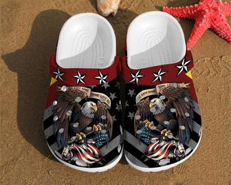 Eagle America Flag Veteran Independence Us Day Gift Clog Shoes - Monsterry CA