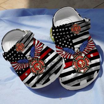 Eagle Firefighter Of Usa Shoes Clogs Gifts For Men Father Brother Son - Monsterry DE
