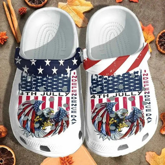 Eagle Usa 4Th July Independence Day Clogband Clogs - Monsterry