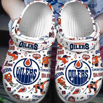 Edmonton Oilers Nhl Sport Crocs Crocband Clogs Shoes For Men Women And Kids | Favorety UK