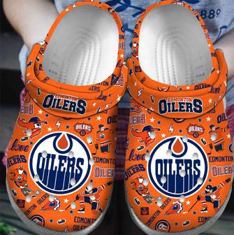 Edmonton Oilers Nhl Sport Crocs Crocband Clogs Shoes For Men Women And Kids | Favorety UK