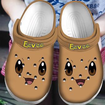 Eevee Pokemon So Cute Brown Clogs Shoes | Favorety AU