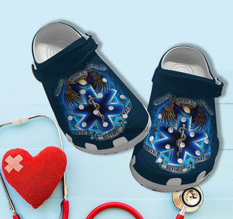 Ems Eagle America Service Save Life Clog Shoes Gift Son In Law Birthday- Ems Worker Shoes Clog Clogs For Team Ems - Monsterry
