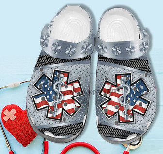 Ems Worker America Shoes Gift Men Women - Ems Usa Flag 4Th Of July Shoes Clog Clogs Gifts - Monsterry