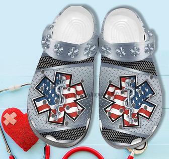 Ems Worker America Shoes Gift Men Women - Ems Usa Flag 4Th Of July Shoes Croc Clogs Gifts - Monsterry AU