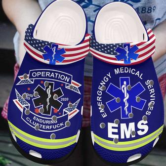Ems Worker Shoes Gift Mom Mother Day 2022 - Emergency Medical Services Shoes Croc Clogs For Grandma - Monsterry