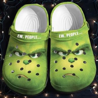 Ew People Grinch Christmas Crocband Clog Shoes For Men Women - Monsterry