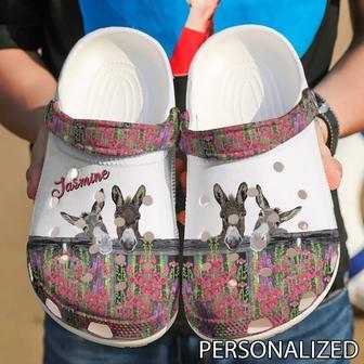 Farmer Personalized Donkey Couple Classic Clogs Shoes - Monsterry DE