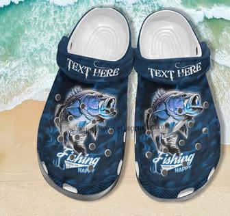 Father Day Fishing Croc Shoes Gift For Husband Son- Hook Fish Shoes Croc Clogs Customize Name - Monsterry CA