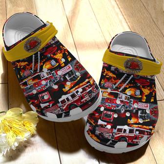 Fire Hose Connection Croc Shoes Men - Fire Truck Clog Birthday Gifts For Father - Monsterry UK