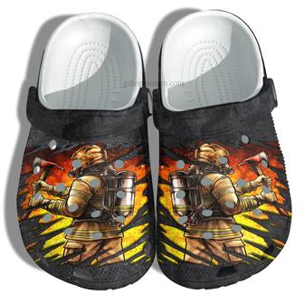 Firefighter Army Soldier 3D Shoes - Firefighter Shoes Croc Clogs - Monsterry