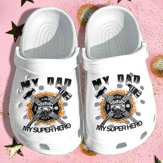 Firefighter Dad My Dad My Super Hero Crocband Clogs - Monsterry UK
