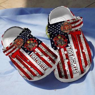Firefighter Of America Clogs Shoes Gifts For Men Fathers Day - Monsterry AU