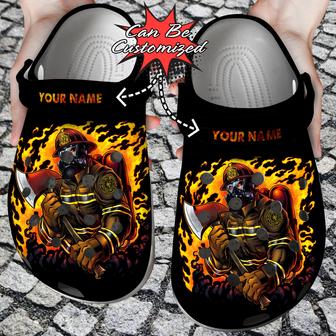 Firefighter Personalized Fire Firefighter Man Clog Shoes - Monsterry DE