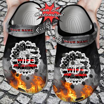 Firefighter Personalized Firefighter Wife Clog Shoes - Monsterry UK