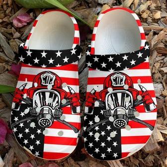 Firefighter Pride Classic Clogs Shoes - Monsterry