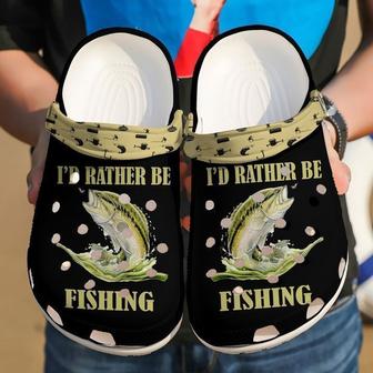 Fishing I39d Rather Be Classic Clogs Shoes - Monsterry