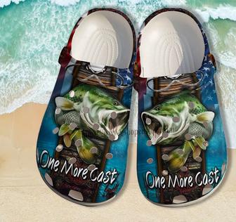 Fishing One More Cast Croc Shoes Gift Step Son- Fishing America Usa Flag Shoes Croc Clogs - Monsterry AU