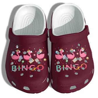 Flamingo Bingo Shoes Clogs For Kid Kindergarten - School Flamingo Funny Custom Shoes Clogs Gifts For Daughter Girl - Monsterry