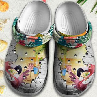 Flamingo Enjoy Summer 2022 Shoes Clogs Holiday Gift - Monsterry DE
