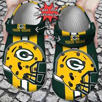 Football Personalized Gpackers Team Helmets Clog Shoes - Monsterry UK