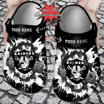 Football Personalized Raiders Light Clog Shoes | Favorety DE