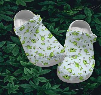 Frog Funny Pattern Croc Shoes Gift Women- Frog Girl Lover Shoes Croc Clogs Gift Niece - Monsterry AU