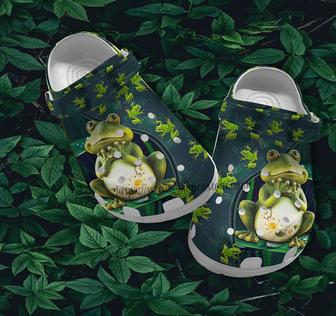 Frog Queen Lovely Croc Shoes Gift Grandaughter- Frog Girl Lover Shoes Croc Clogs Gift Besties - Monsterry