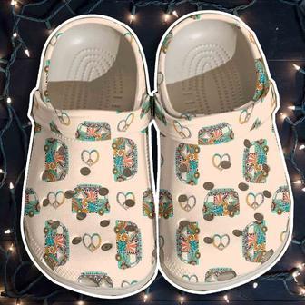 Funny Hippie Bus Peace Shoes Crocbland Clogs Gifts For Kids - Monsterry UK