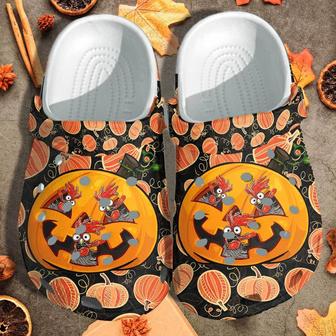 Funny Pumpkin Custom Shoes Clogs - Halloween Beach Shoes Clogs Birthday Gift For Friends - Monsterry CA