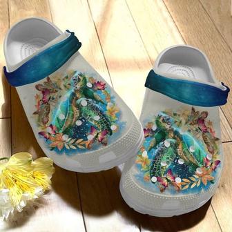 Galaxy Turtle Shoes - Sea Turtle In The Ocean Crocbland Clog - Monsterry AU