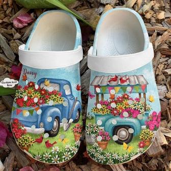 Gardening Personalized Flower Truck Clog Shoes - Monsterry CA
