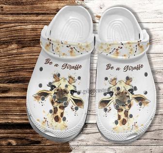 Giraffe Face Funny Croc Shoes For Girl Boy - Giraffe Lover Shoes Croc Clogs Birthday Gift - Monsterry AU