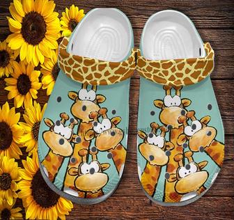 Giraffe Funny Face Croc Shoes For Boy Girl- Giraffe Lover Shoes Croc Clogs Birthday Gift - Monsterry UK