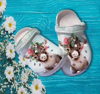 Goat Flower Cute Croc Shoes Gift Aunt - Monsterry