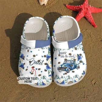 God Personalized Jesus Takes The Wheel Clog Shoes - Monsterry UK