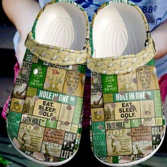 Golf Eat Sleep Classic Clogs Shoes - Monsterry CA