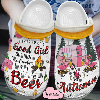 Good Girl And Beer Shoes - Happy Autumn Crocbland Clogs Birthday Gift - Monsterry
