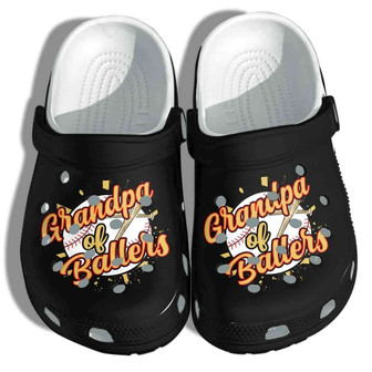 Grandpa Of Ballers Cool Baseball Lover Crocband Clogs - Monsterry