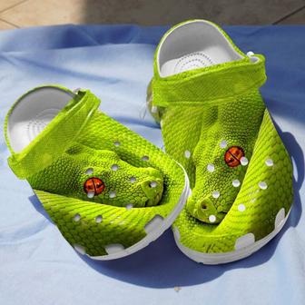 Green Snake Shoes Clogs Gifts For Birthday Christmas - Monsterry AU