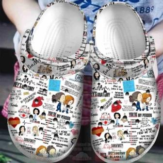 Grey Anatomy American Medical Tv Show Nurse Crocs Clogs Crocband Shoes Comfortable For Men Women - Monsterry