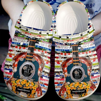 Guitar Colorful Clog Shoes - Monsterry